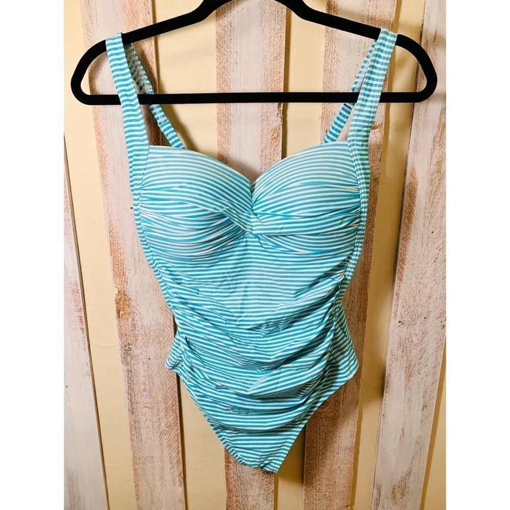 Bond-Eye Australia Stripe One-Piece Swimsuit D/DD - Picture 1 of 5